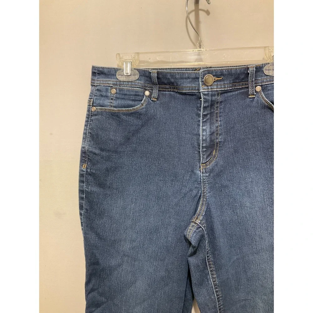 Christopher & Banks Womens Size‎ 8 Dark Wash Denim Capri Jeans High Rise Crop